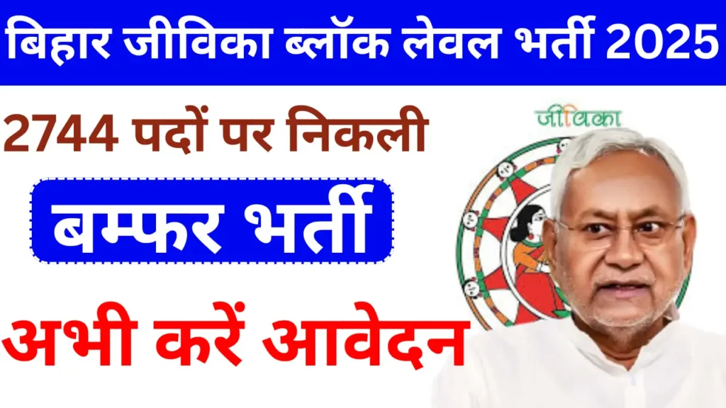 Bihar JEEViKA Block Level Vacancy 2025