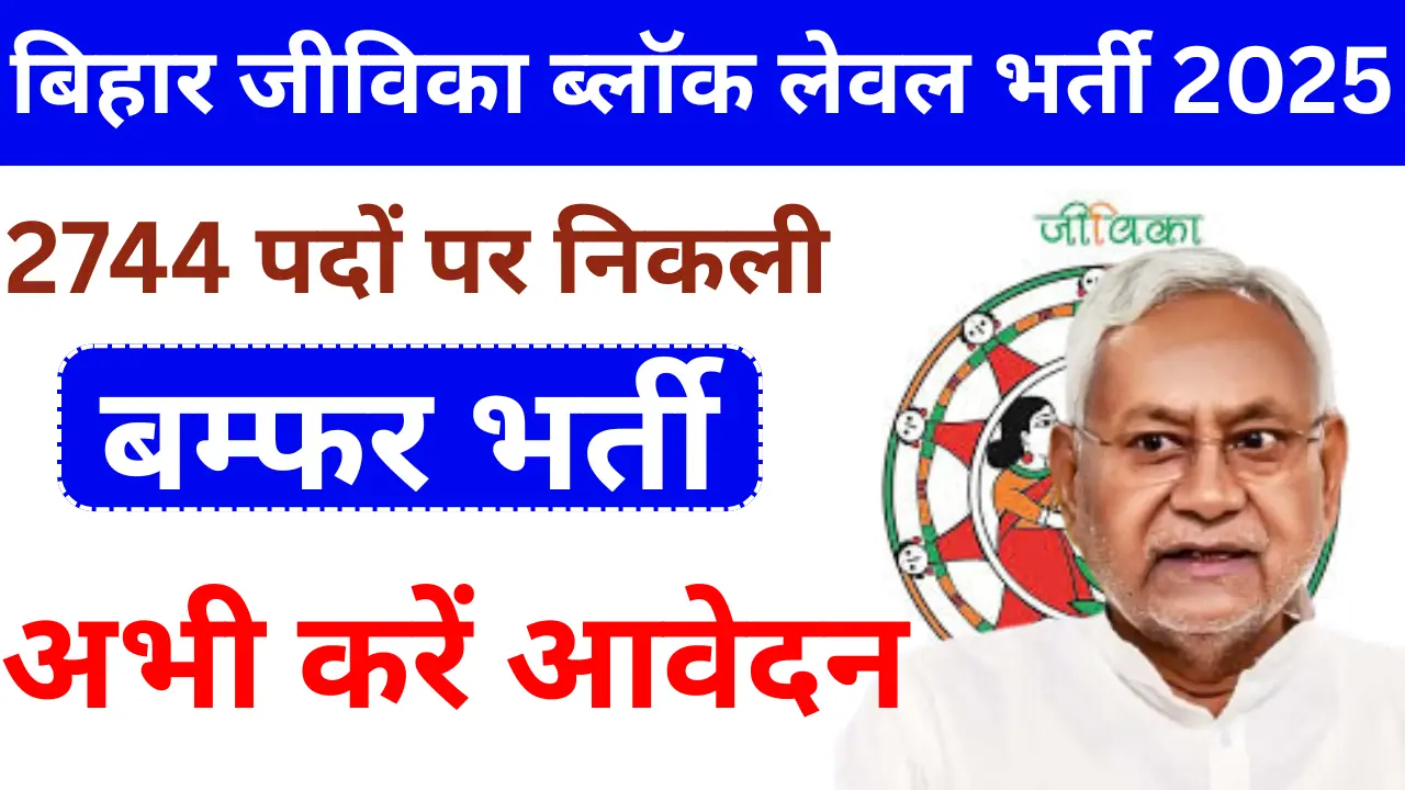 Bihar JEEViKA Block Level Vacancy 2025